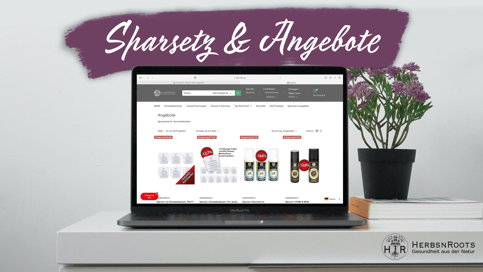 Entdecken Sie unsere dauerhaften Angebote & Sparsets von HerbsnRoots!
