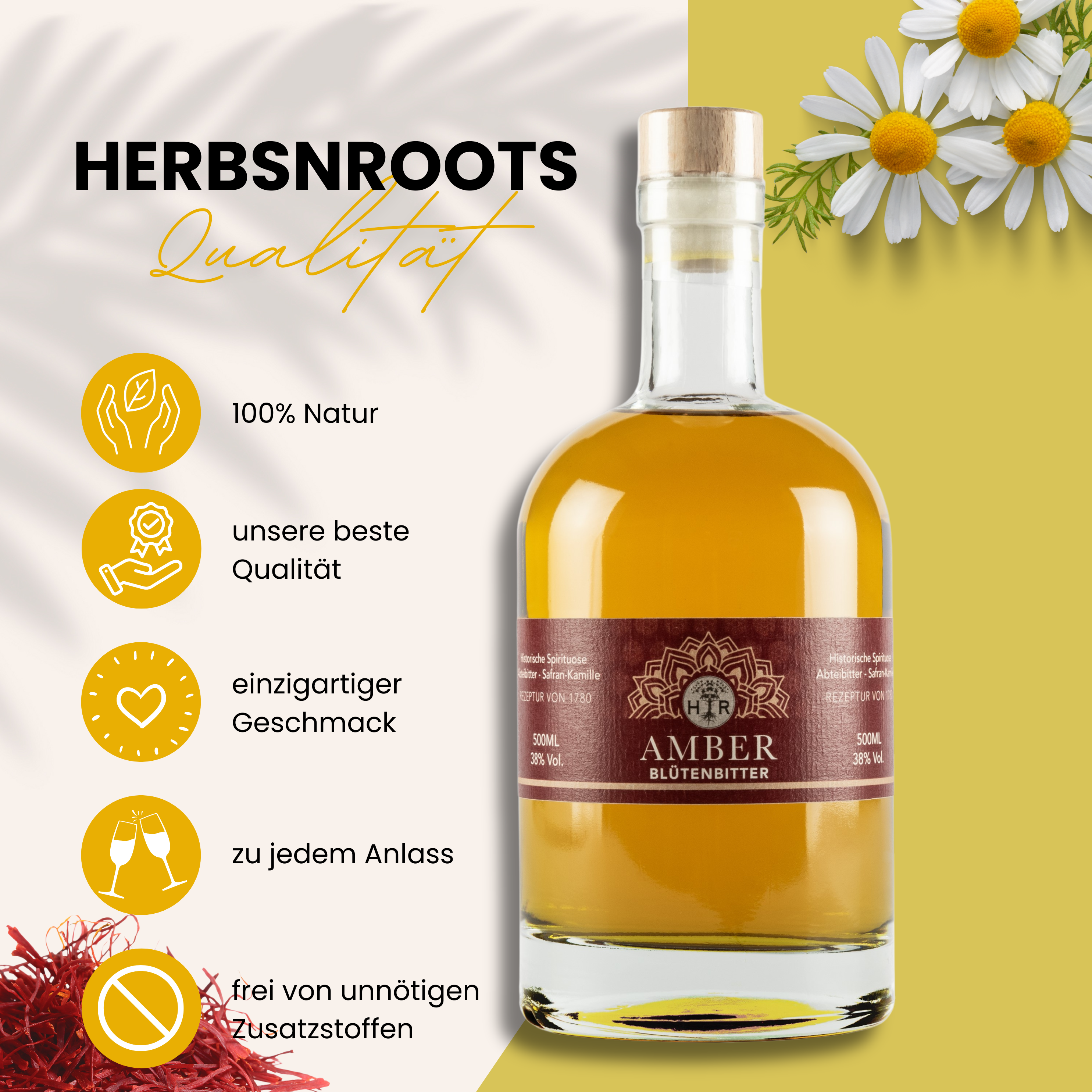 Safran Kamille "Amber" Blütenbitter