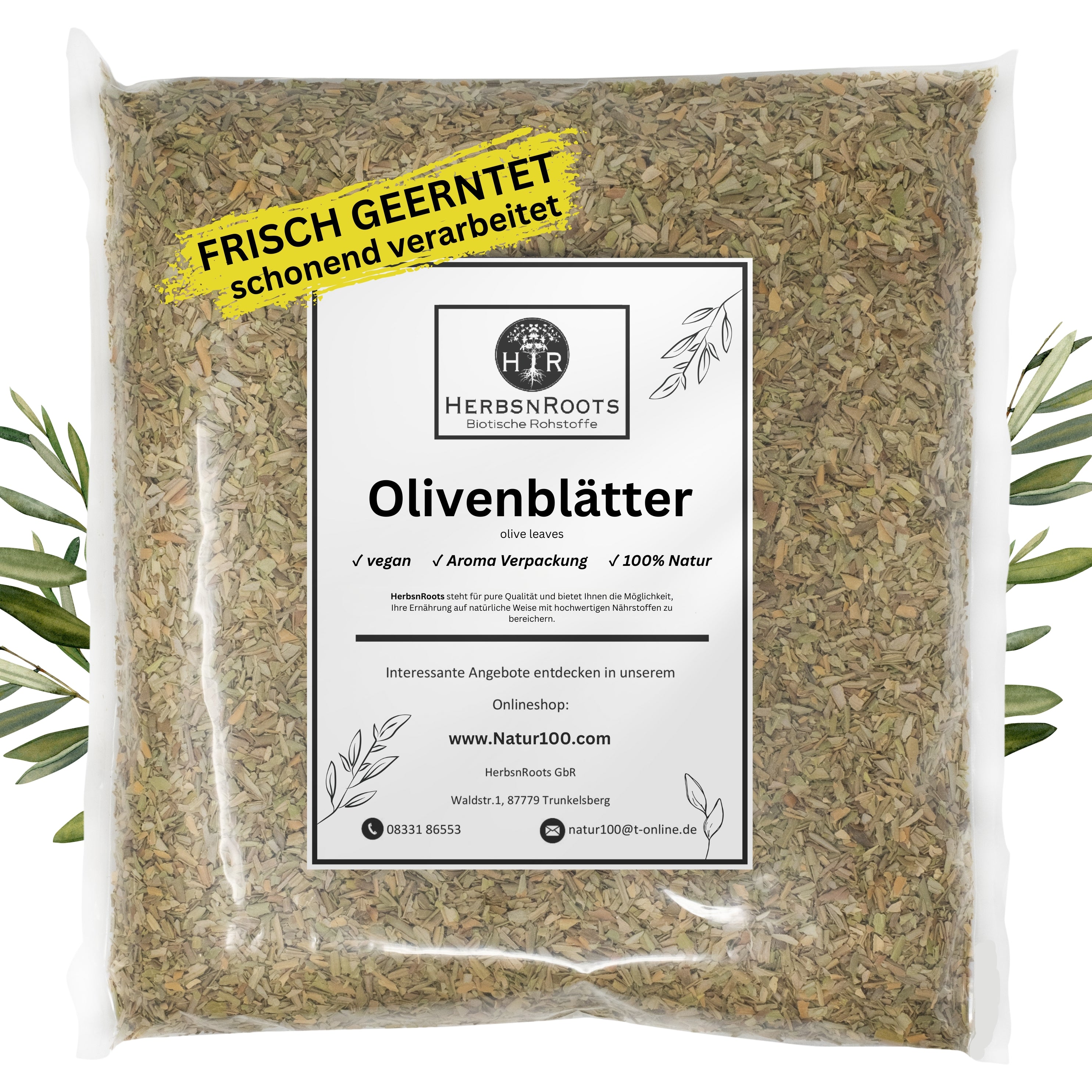 Olivenblätter "Energie und Lebenskraft"