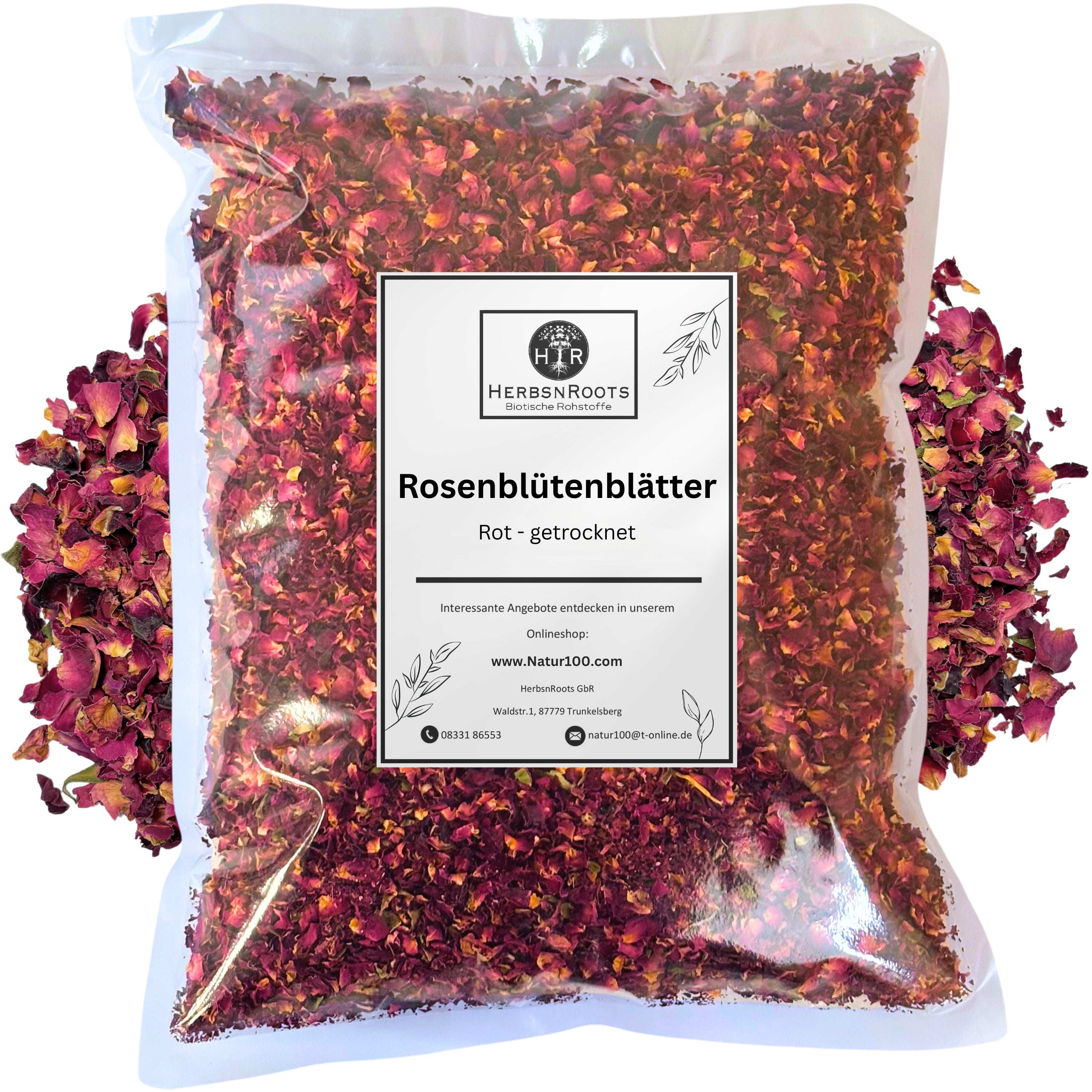 Rosenblütenblätter getrocknet