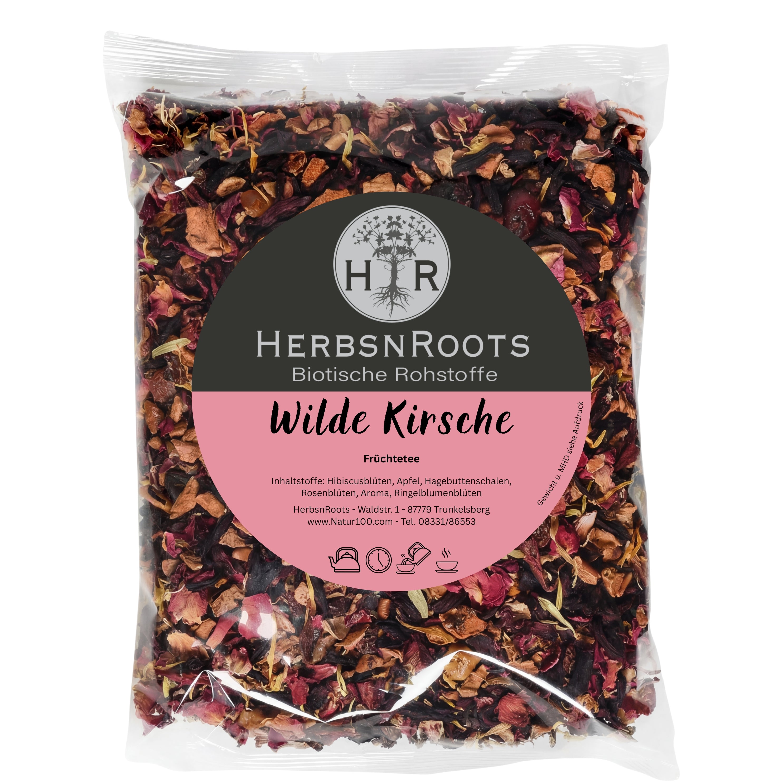 Wild Cherry Tea - Fine fruit tea loose - mix of selected fruits in top quality
