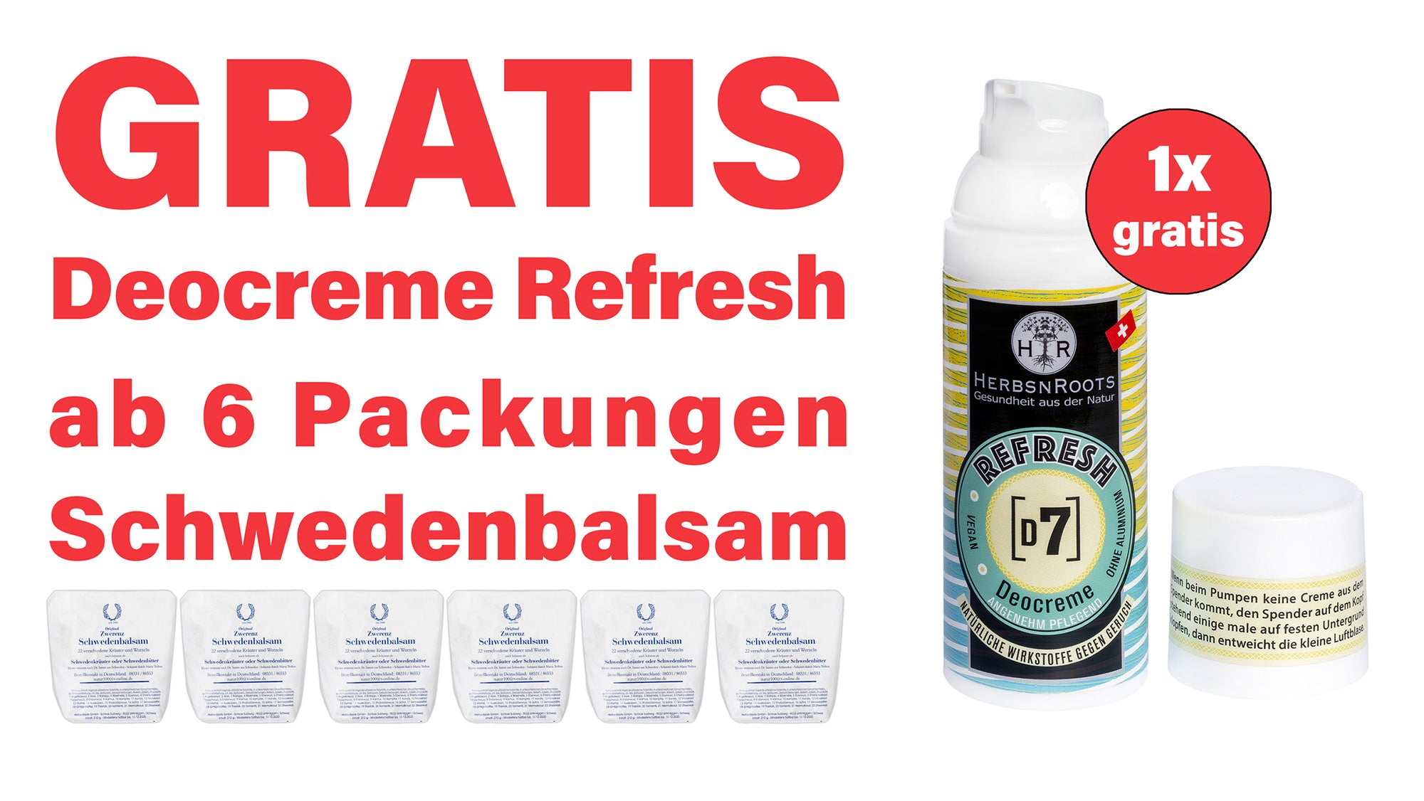 GRATIS Deocreme ab 6 Packungen Schwedenbalsam!