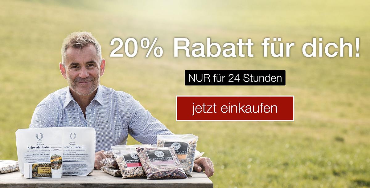 Nur für 24 Stunden: 20% Rabatt auf HerbsnRoots-Produkte ab 29,-€!