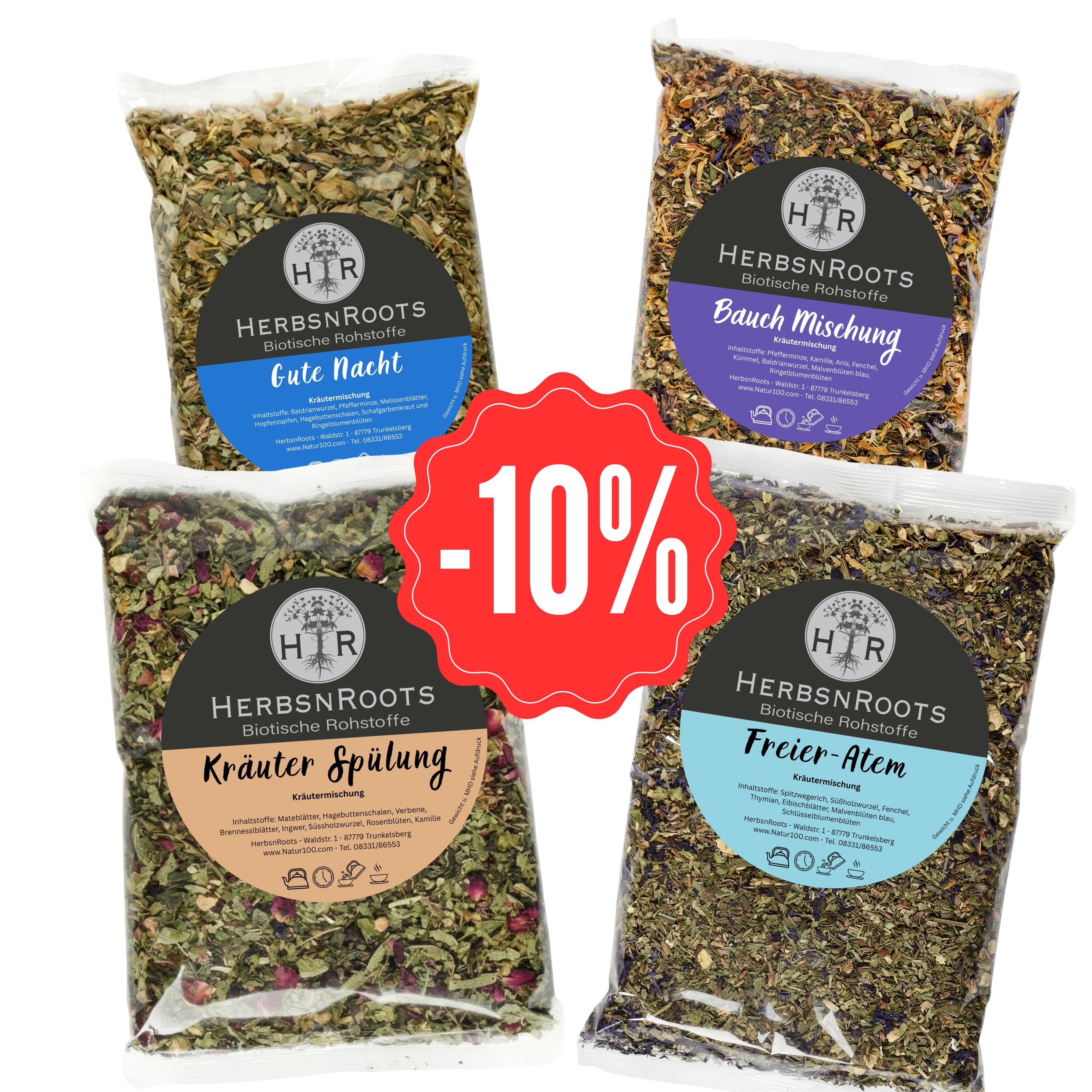 4 herb mixes set