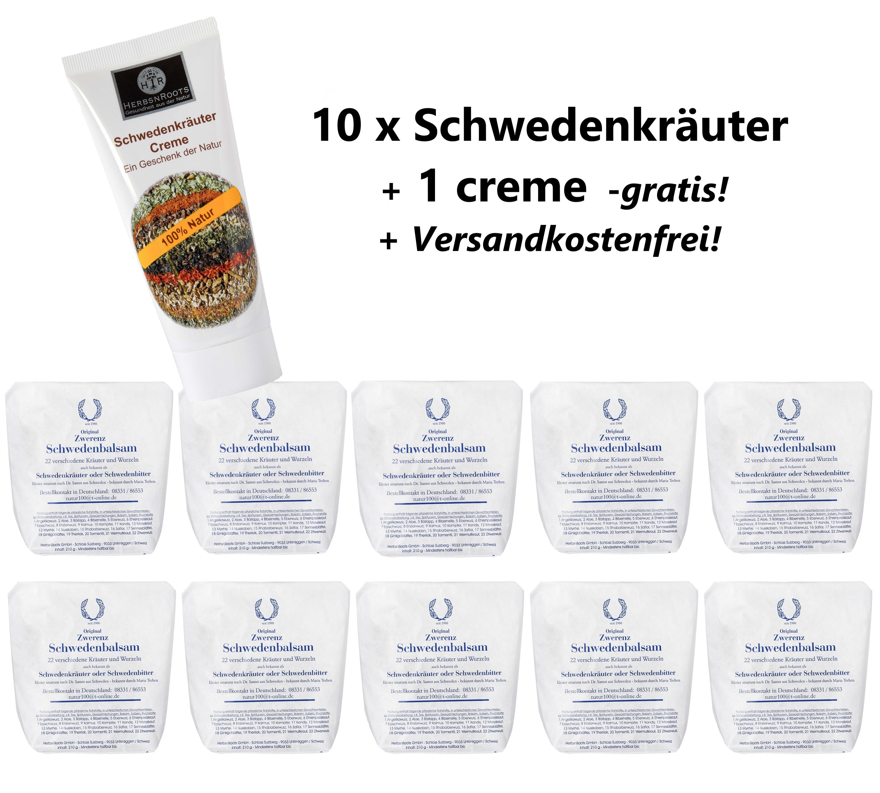 Sparset | Schwedenkräuter + Creme Gratis!