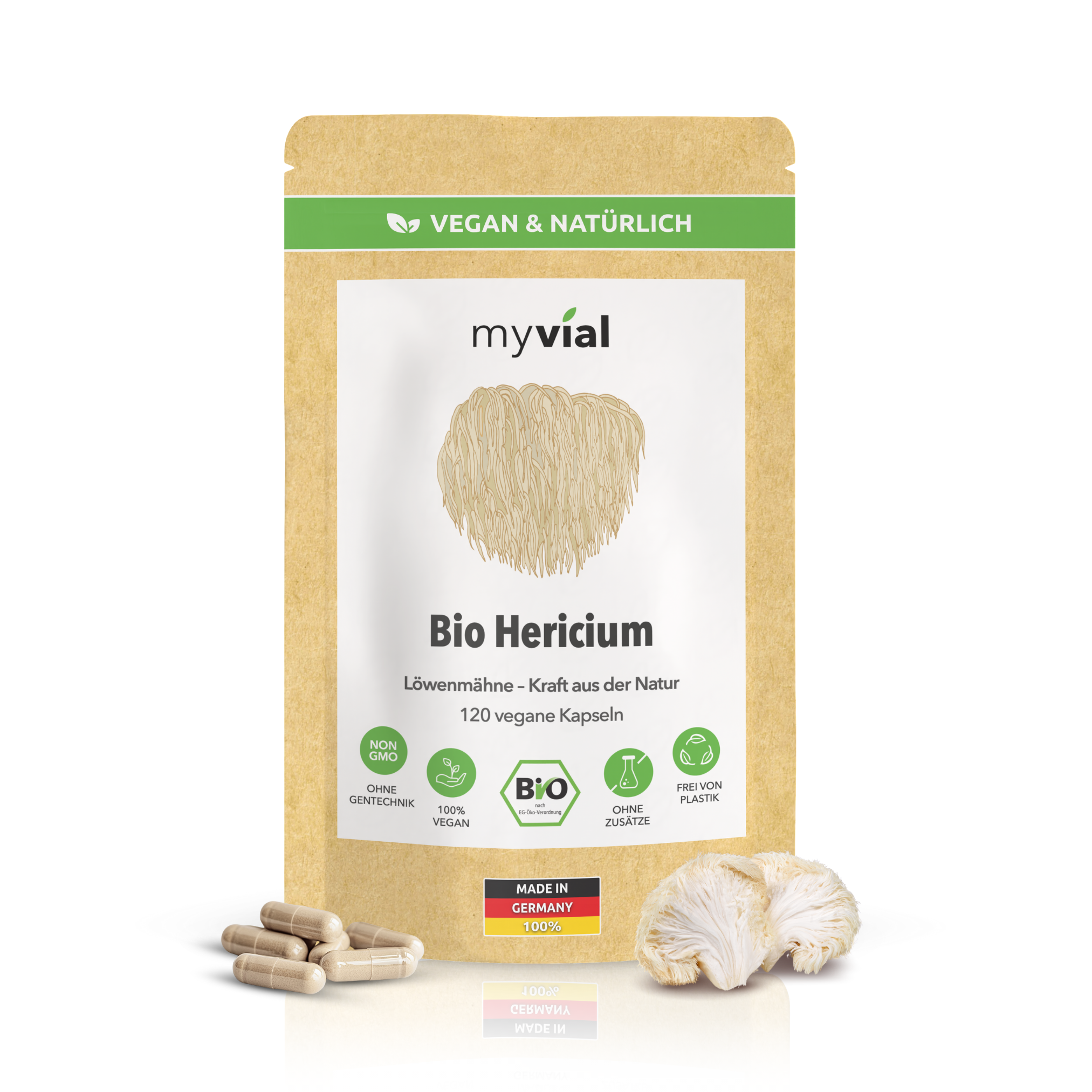 Bio Hericium Kapseln Lionsmane