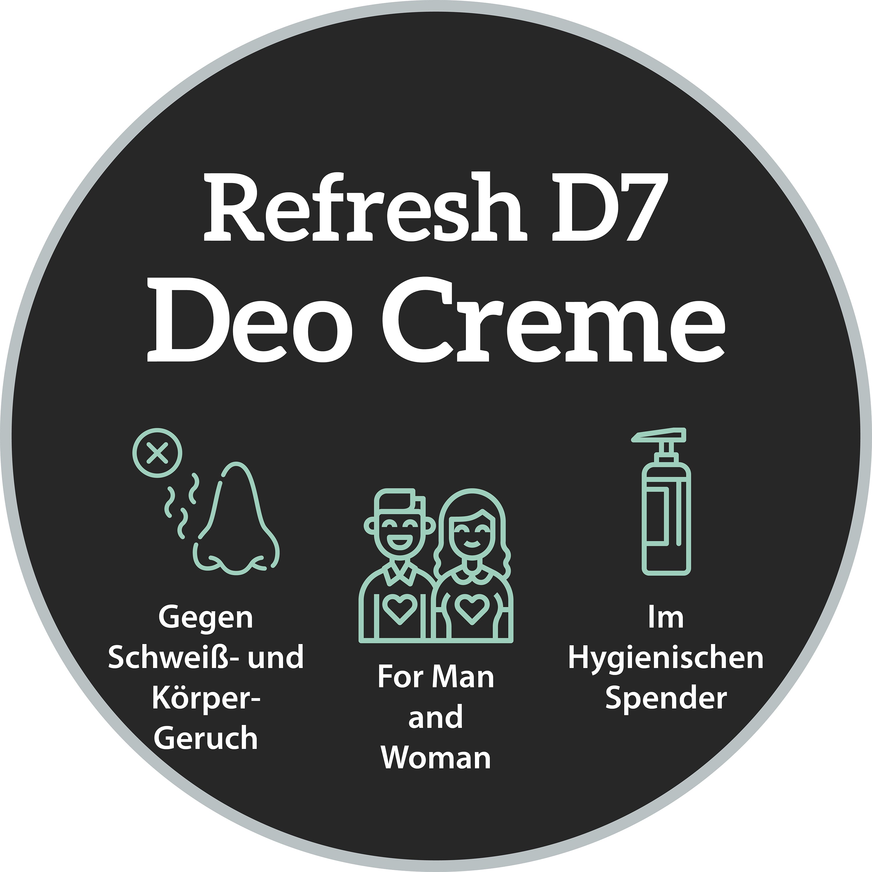 Дезодорант Refresh D7 - Убийца запахов без алюминия - для женщин и мужчин